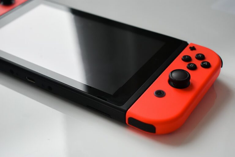 Close-up van het scherm van een Nintendo Switch